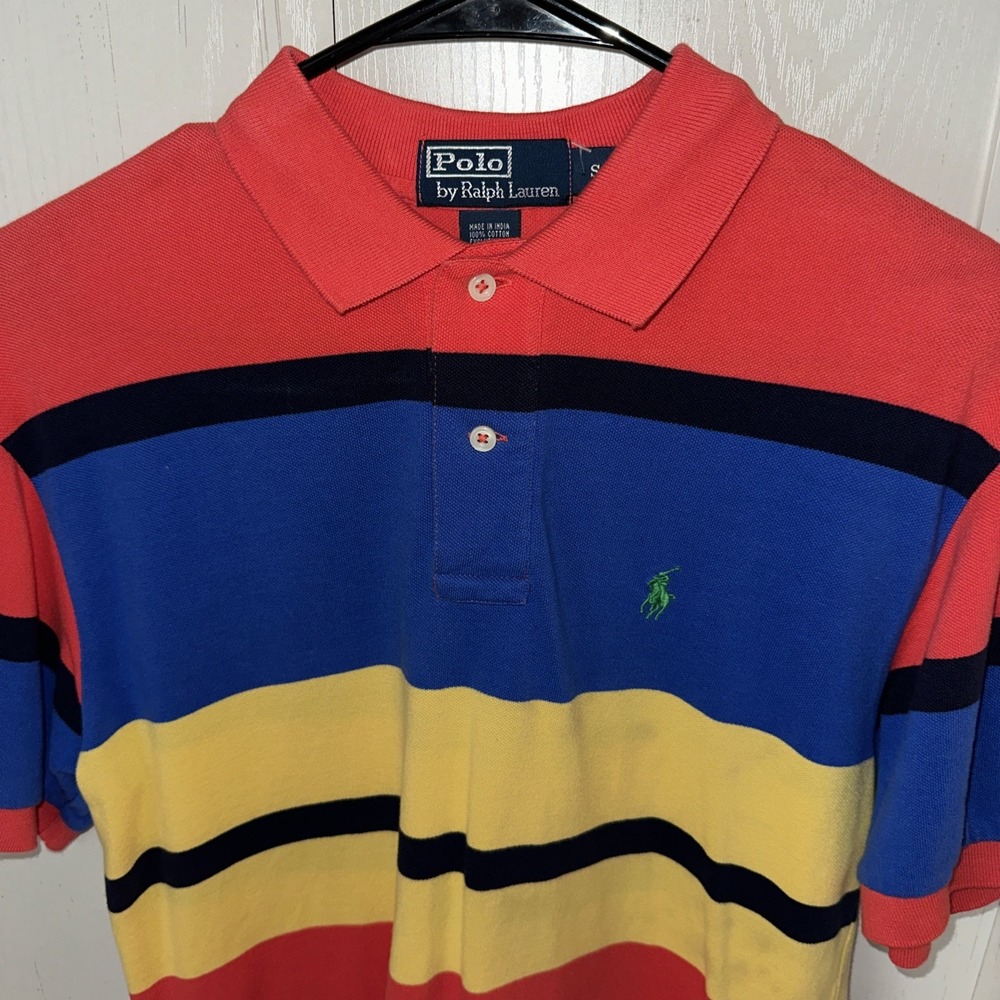 Polo Ralph Lauren Men's Pony Polo Shirt Aztec Navajo Western Small Colorblock